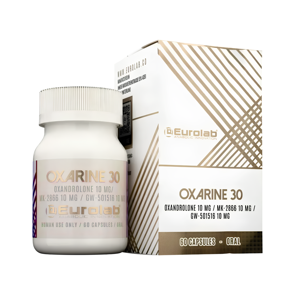 Eurolab Oxarine 30  / Oxandrolona, Ostarine & Cardarine / 60 Cápsulas / Oral