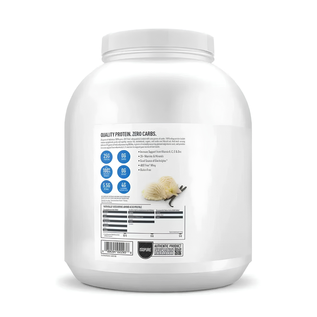 Isopure Proteina Zero Carbs 4.5 Lbs 66 servicios Vainilla