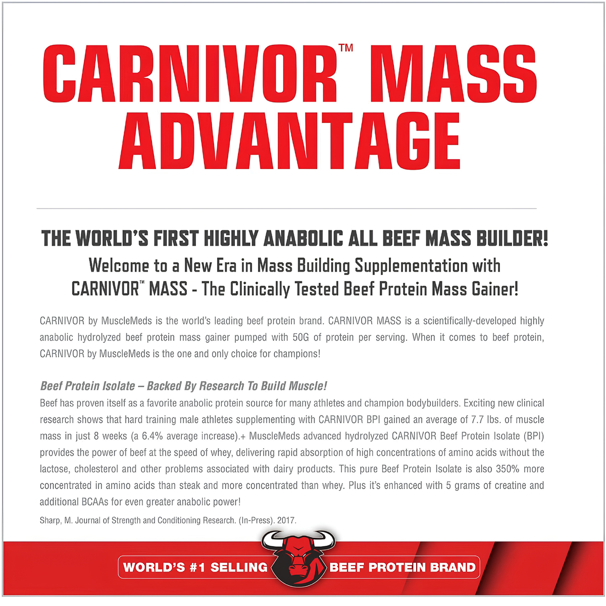 Musclemeds Carnivor Mass 5.8 lbs