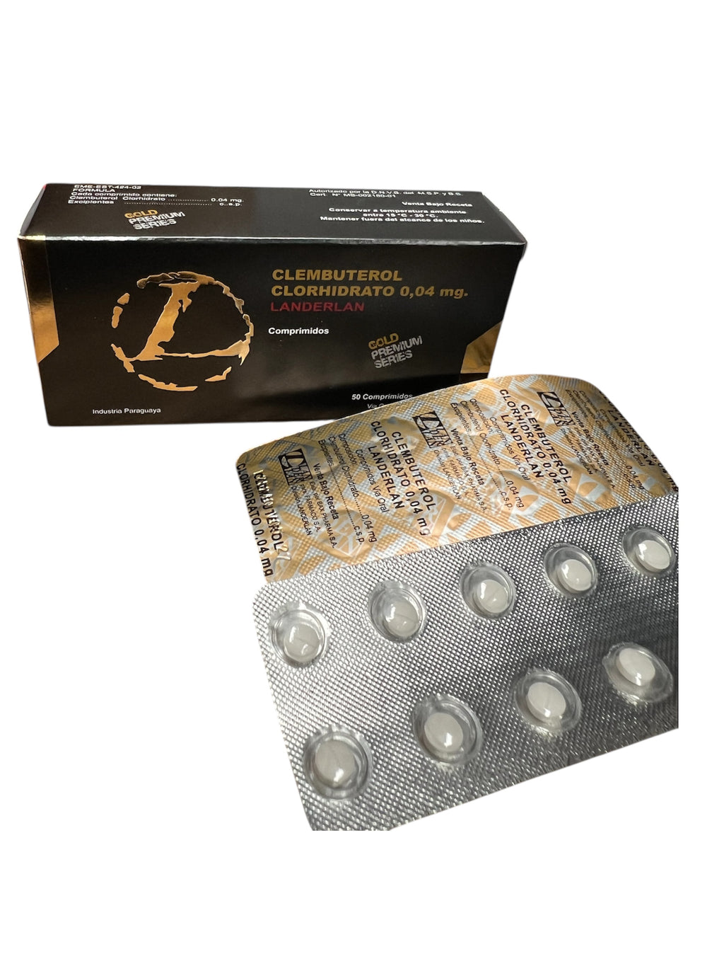 CLEMBUTEROL CLORHIDRATO / Clembuterol 40mcg 50 tabs / Landerlan