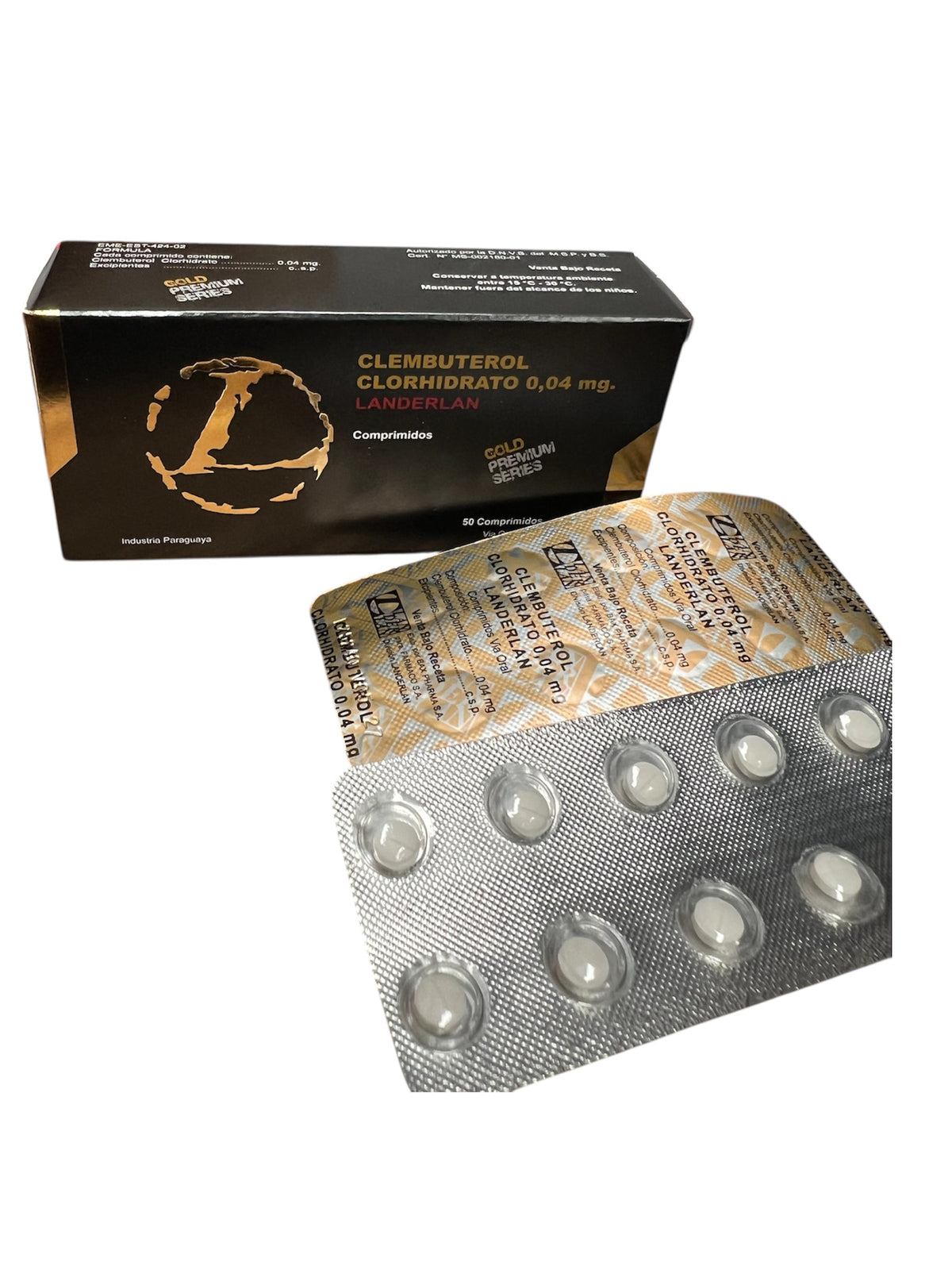 CLEMBUTEROL CLORHIDRATO / Clembuterol 40mcg 50 tabs / Landerlan