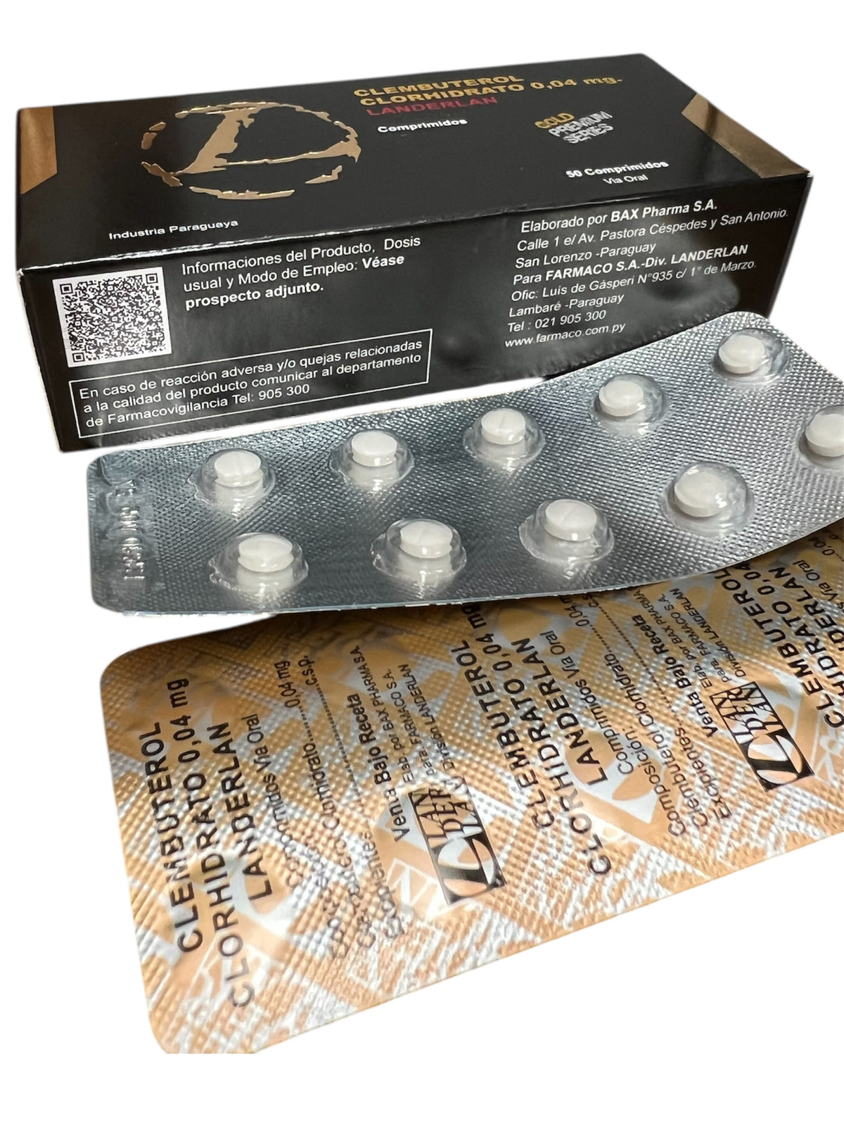CLEMBUTEROL CLORHIDRATO / Clembuterol 40mcg 50 tabs / Landerlan
