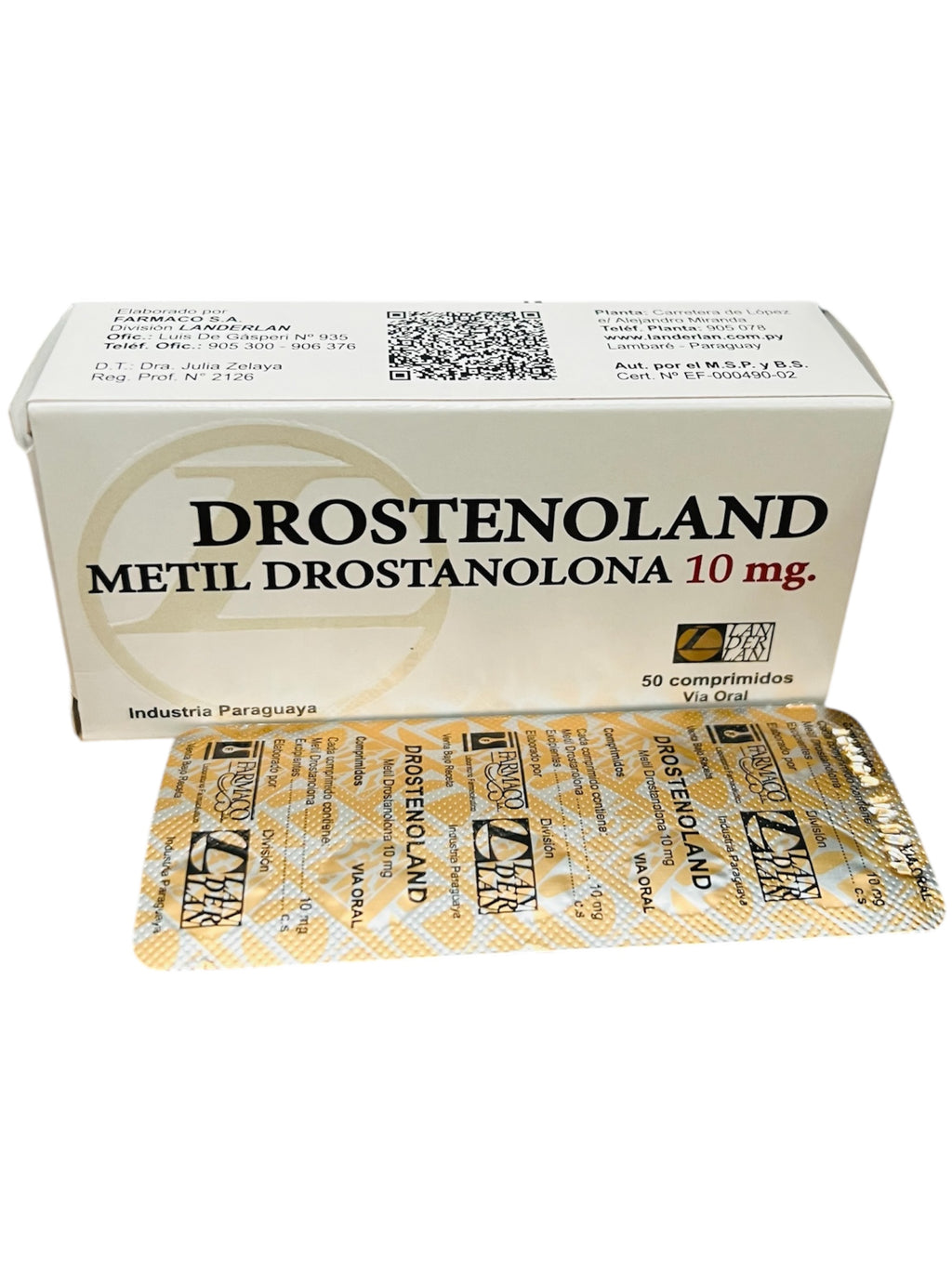 Landerlan Drostenoland Metil Drostanolona (Masteron) 10mg / 50 Comprimidos
