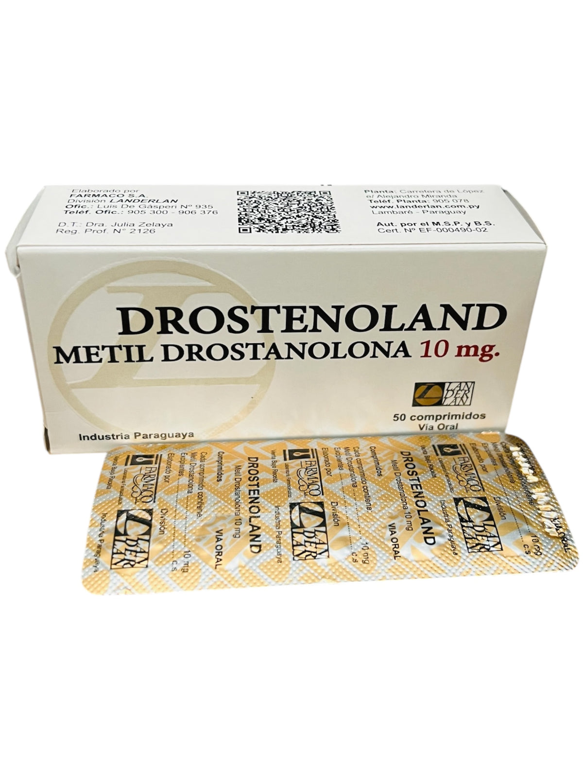 Landerlan Drostenoland Metil Drostanolona (Masteron) 10mg / 50 Comprimidos